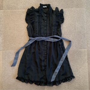 Poetry Black Ruffled Dress